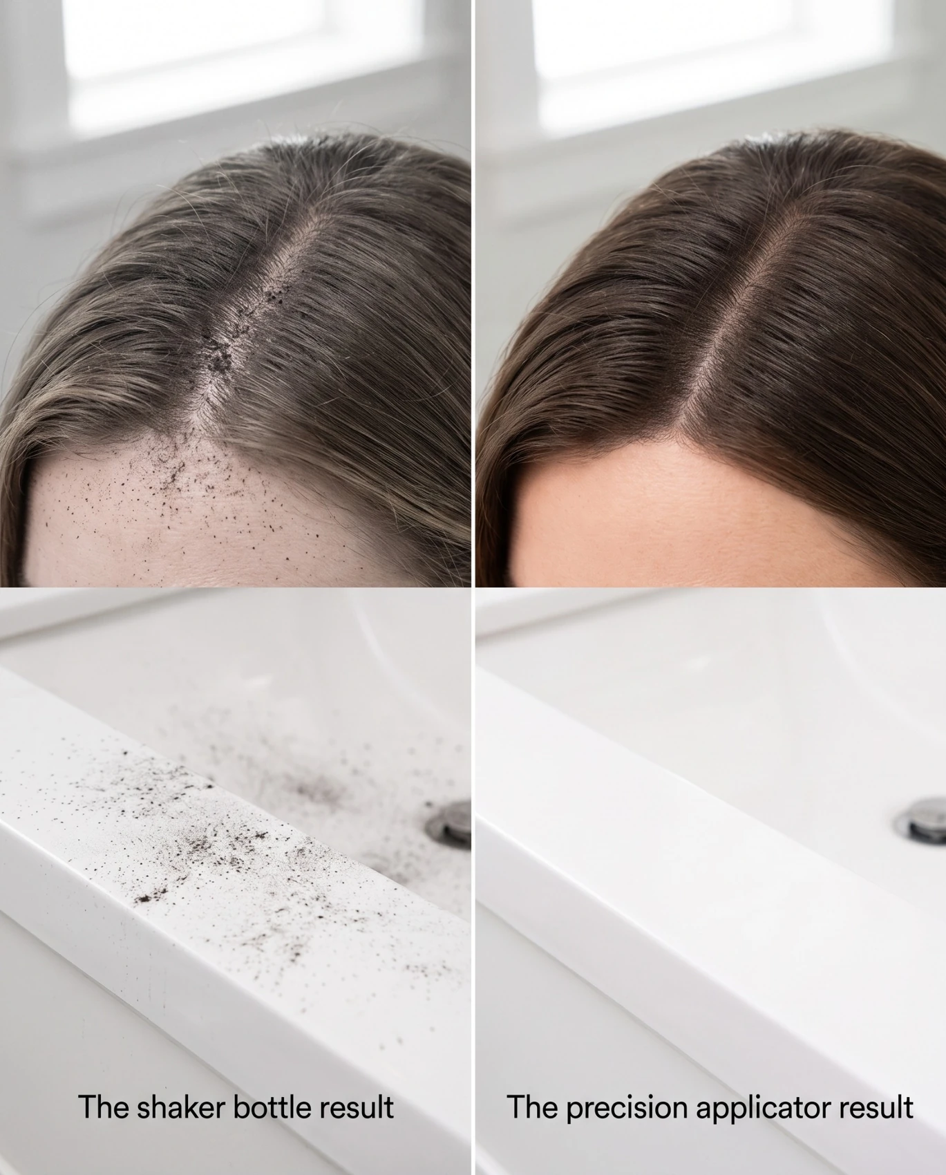 Comparison of shaker-bottle mess with precision applicator placement